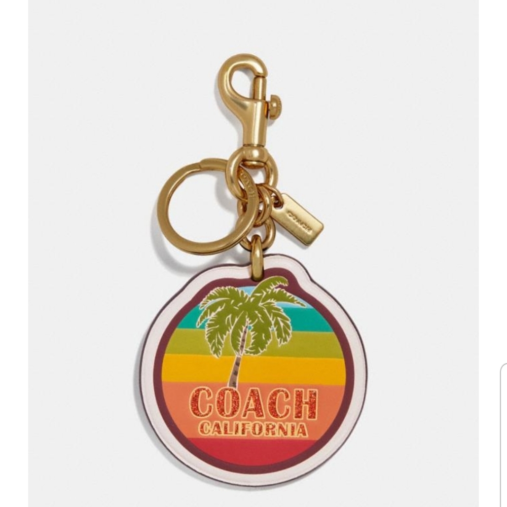 💞NWT Coach Califonia Palm Tree Key Chain